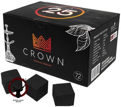 Уголь Crown кокосовый 72 шт (25 мм)