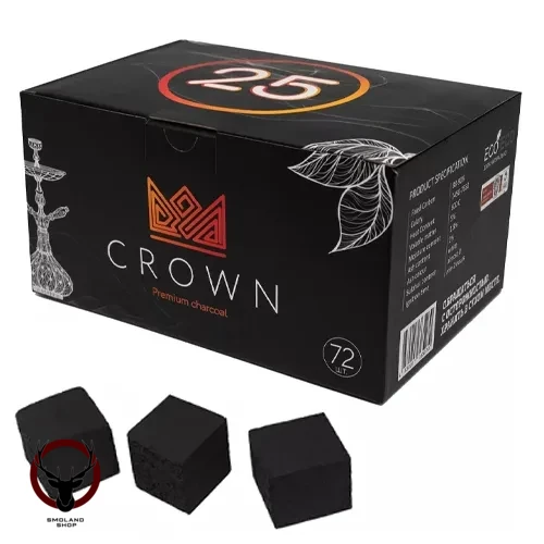 Уголь Crown кокосовый 72 шт (25 мм)