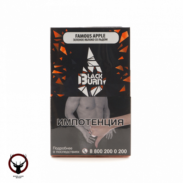 Burn BLACK Famous apple 100гр МРК