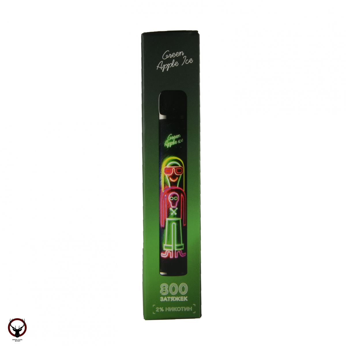 Испаритель Crash - Green Apple Ice (Зелёное яблоко, лёд) 800 затяжек, 2%