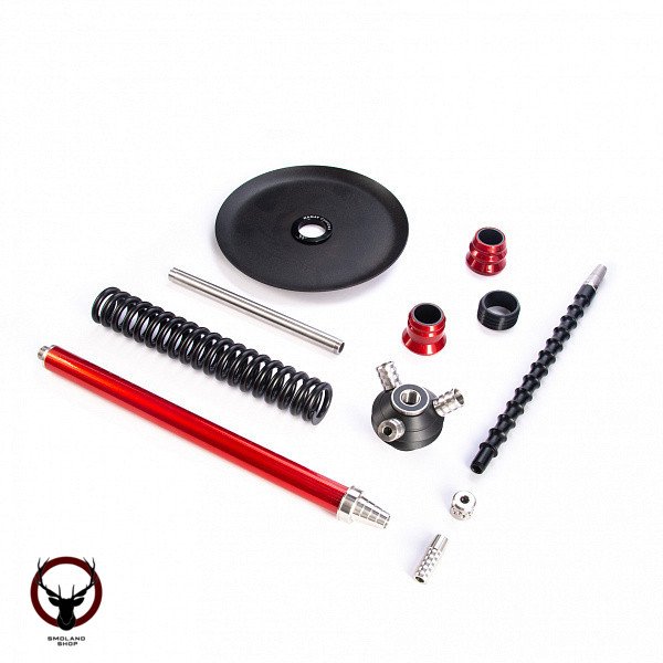 Кальян MAMAY CUSTOMS Coilovers красный лак-чёрный (без колбы)
