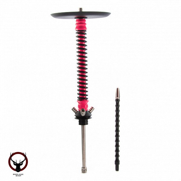 Кальян MAMAY CUSTOMS Coilovers розовый ф-чёрный (грав. Дино) (без колбы)
