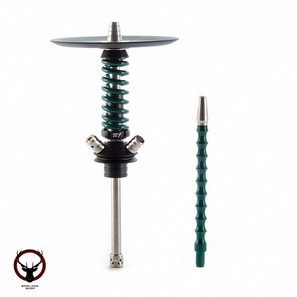 Кальян MAMAY CUSTOMS Coilover Micro зелёный лак (грав.Кит) (без колбы)