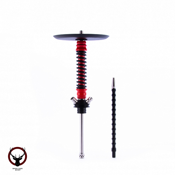 Кальян MAMAY CUSTOMS Coilovers MINI красно-чёрный (грав. акула) (без колбы)
