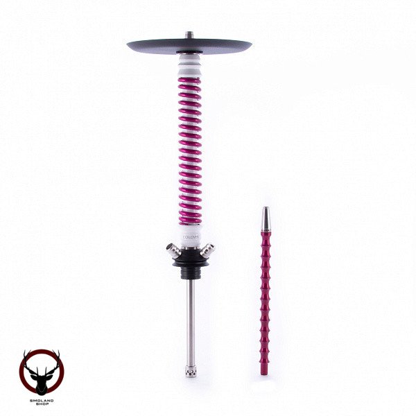 Кальян MAMAY CUSTOMS Coilovers бело-розовый лак (без колбы)