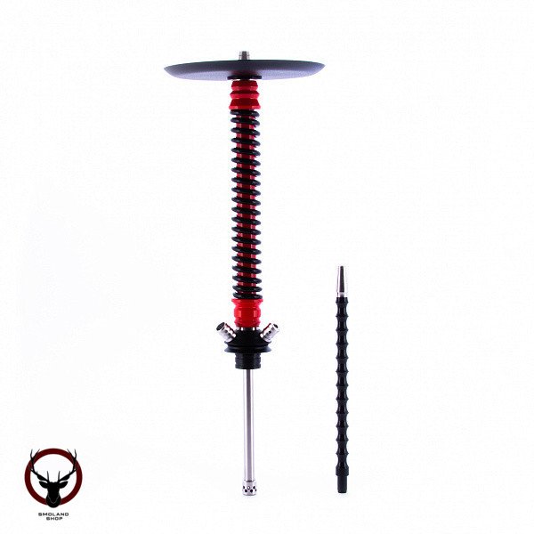 Кальян MAMAY CUSTOMS Coilovers красно-чёрный (грав. shark) (без колбы)