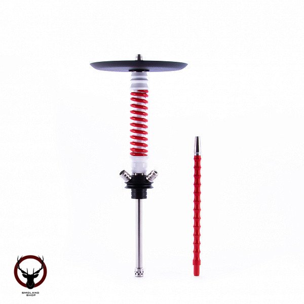 Кальян MAMAY CUSTOMS Coilovers MINI бело-красный (без колбы)