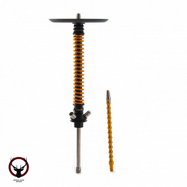Кальян MAMAY CUSTOMS Coilovers чёрно-золотой анод. (без колбы)