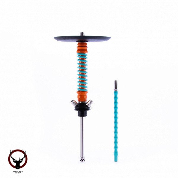Кальян MAMAY CUSTOMS Coilovers MINI оранжево-мятный (грав. акула) (без колбы)