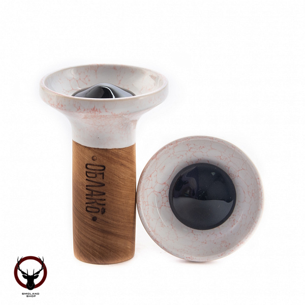 Чашка Облако Flow black on white-red marble