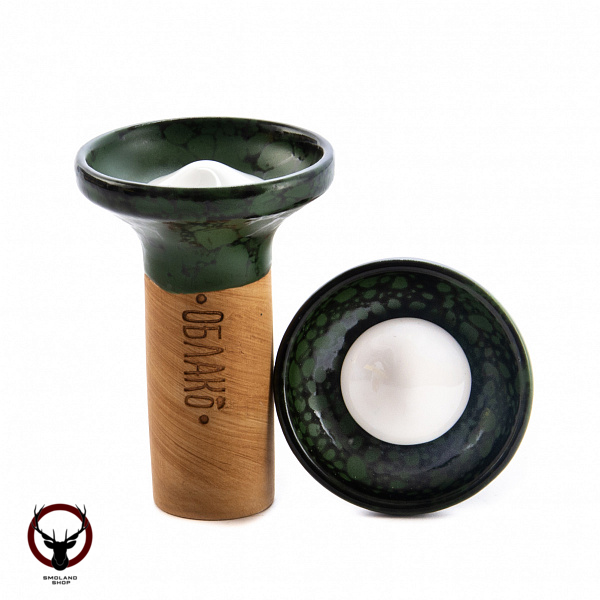 Чашка Облако Flow white on green-black marble