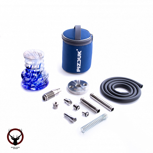 Кальян Pizduk Hookah (blue-bag) бело-синяя колба