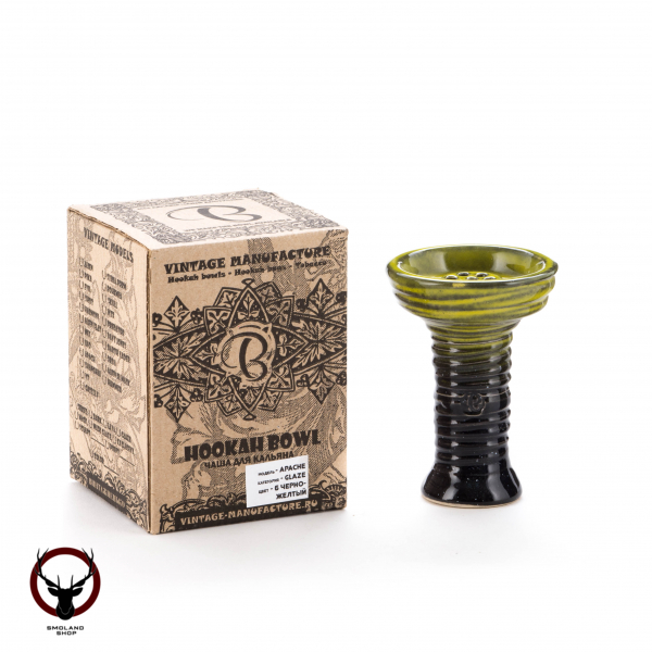 Чашка VINTAGE Glaze Apache чёрно-жёлтая