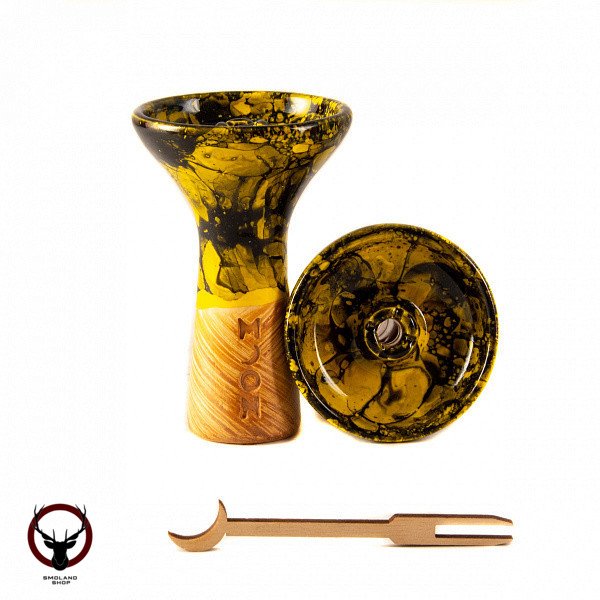 Чашка MOON Phunnel Marble yellow black