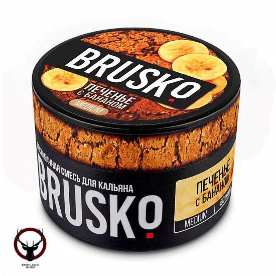 BRUSKO MEDIUM Печенье с бананом 50гр МРК