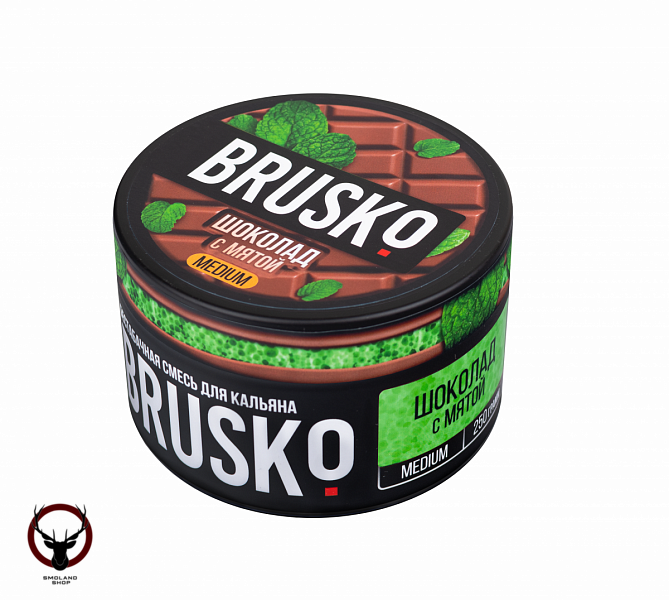 BRUSKO MEDIUM Шоколад с мятой 250гр МРК