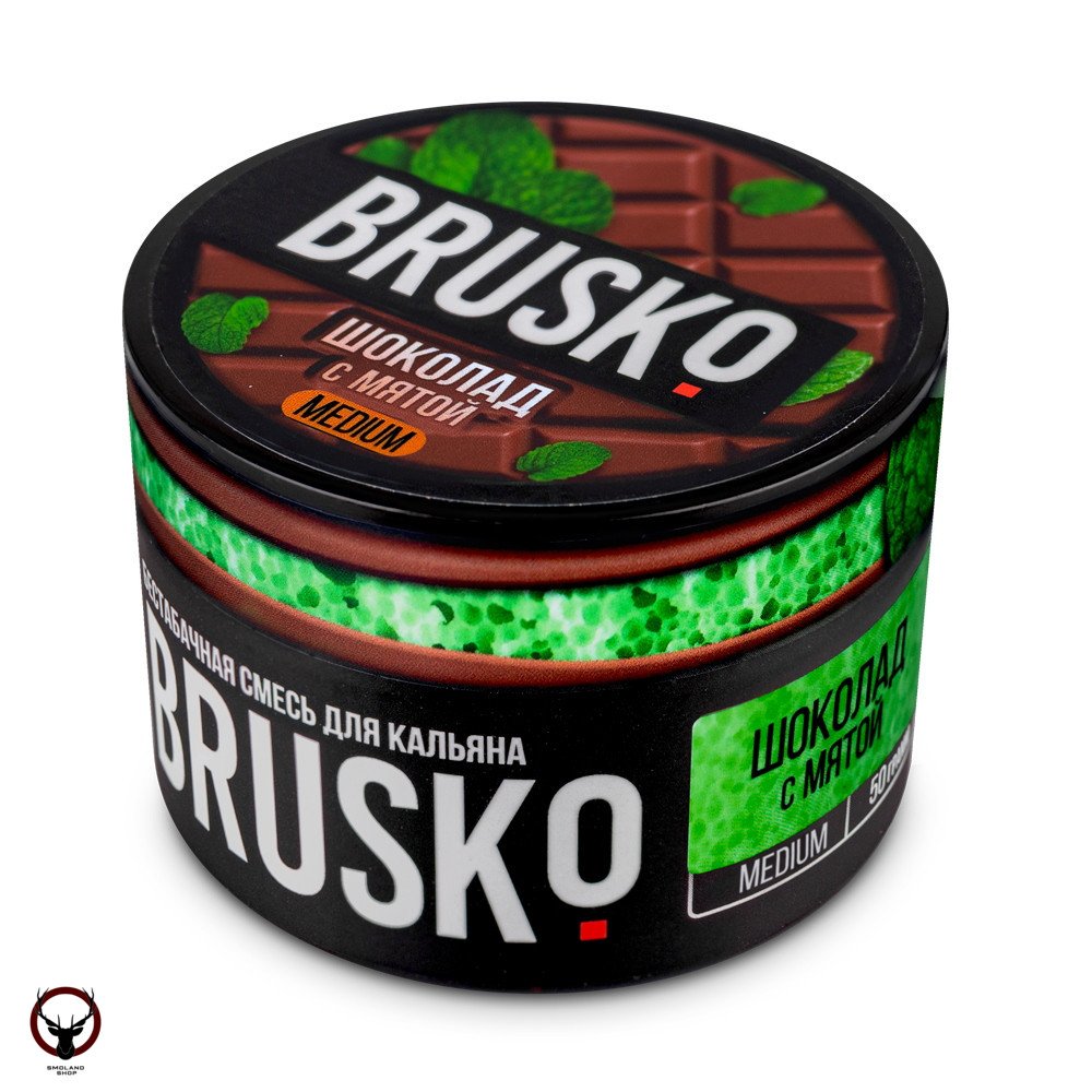 BRUSKO MEDIUM Шоколад с мятой 50гр МРК