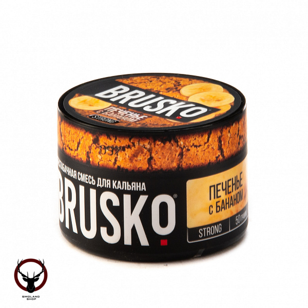 BRUSKO STRONG Печенье с бананом 50гр МРК