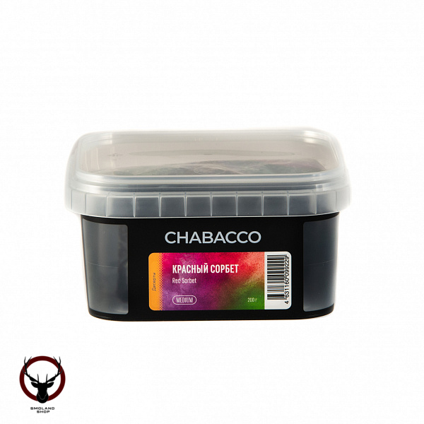 Chabacco MEDIUM Red sorbet 200гр МРК