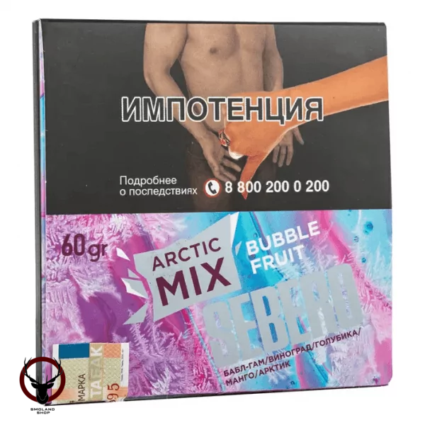Табак для кальяна Sebero Arctic Mix Bubble fruit 60гр