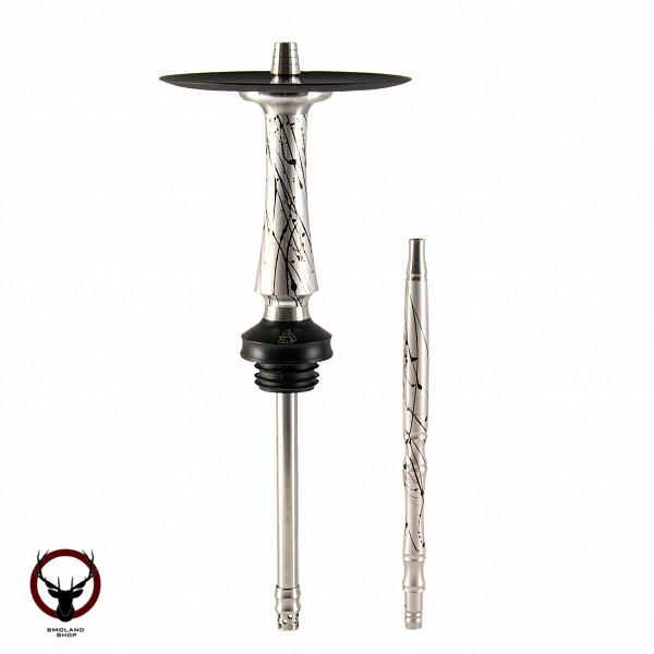 Кальян Voodoo Smoke DOWN Custom silver-black (мунд. в цвет)
