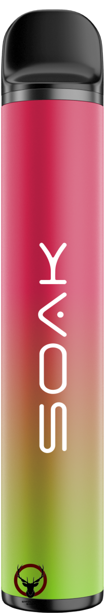 SOAK X Raspberry soda 1500 затяжек МРК