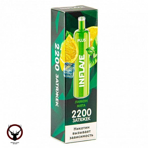 Электронная сигарета INFLAVE PLUS Лимон Мята (2200 затяжек)