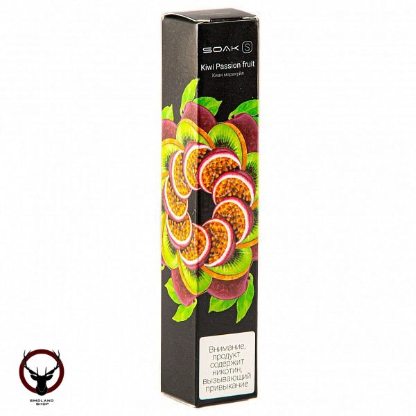 Электронная сигарета SOAK S Kiwi Passion Fruit 2500 затяжек