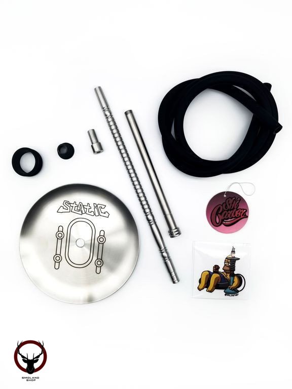 Кальян SHI CARVER Static Pearl Matt Chrome&Black