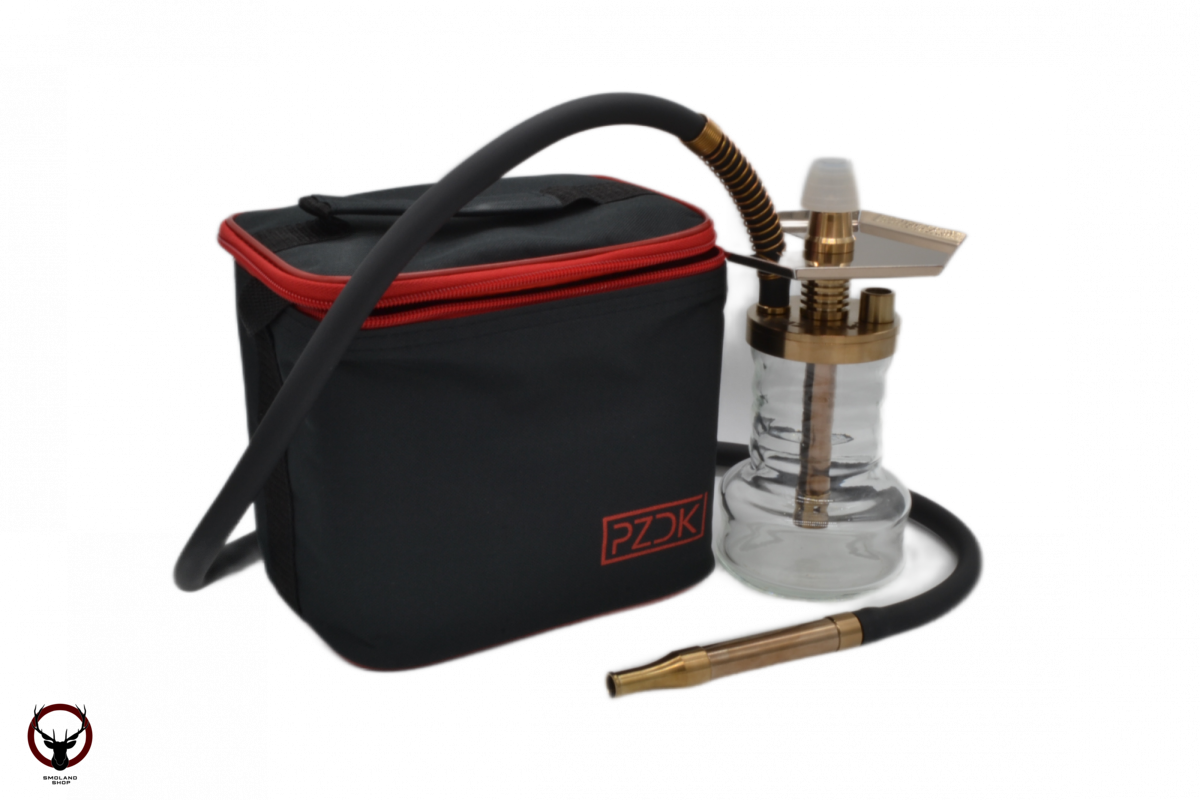 Кальян Pizduk PRO GOLD Black-bag (прозрачная колба)