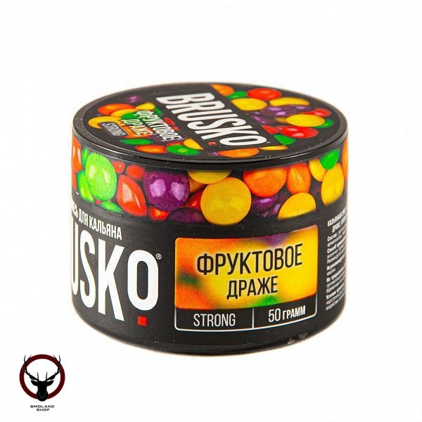 BRUSKO STRONG Фруктовое драже 50гр МРК
