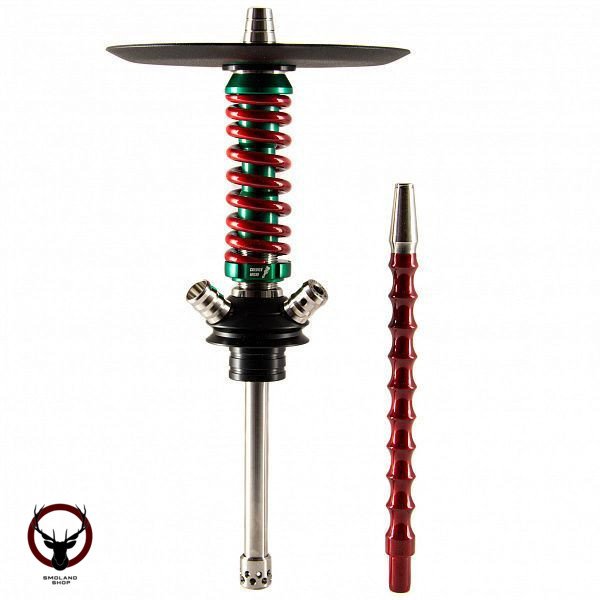 Кальян MAMAY CUSTOMS Coilover Micro зелёно-красный лак (без колбы)