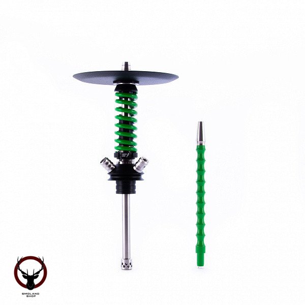 Кальян MAMAY CUSTOMS Coilover Micro чёрно-зелёный (без колбы)