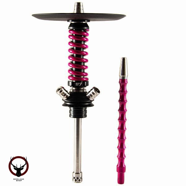 Кальян MAMAY CUSTOMS Coilover Micro чёрно-розовый лак (без колбы)