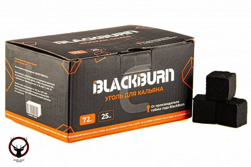 Уголь BlackBurn кокосовый 72 шт (25 мм)