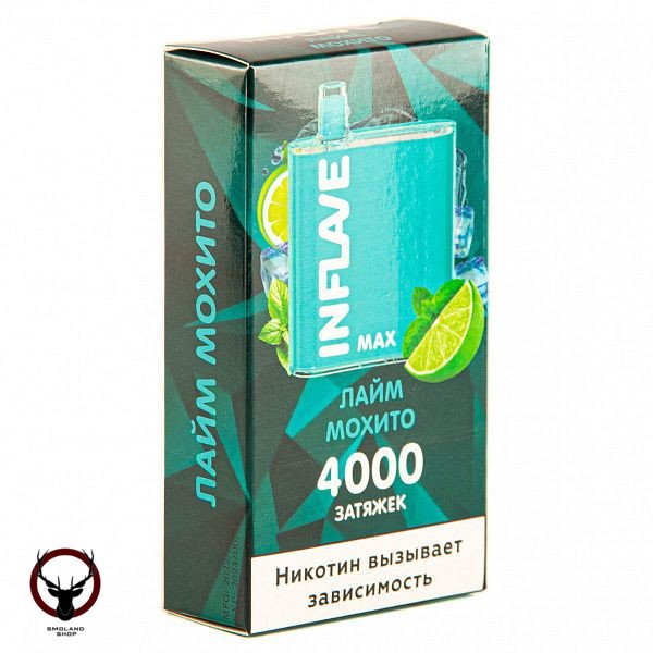 Электронная сигарета INFLAVE MAX Лайм-Мохито (4000 затяжек)