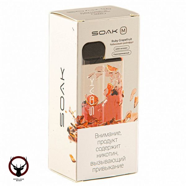 Электронная сигарета SOAK M Ruby Grapefruit 4000 затяжек