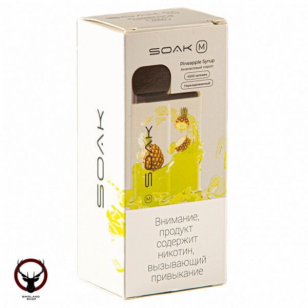 Электронная сигарета SOAK M Pineapple Syrup 4000 затяжек
