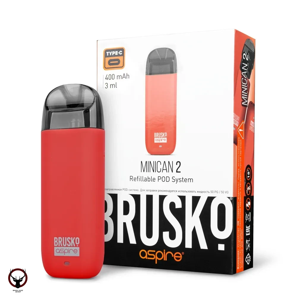 Электронная система BRUSKO Minican 2 (400 mAh) красный
