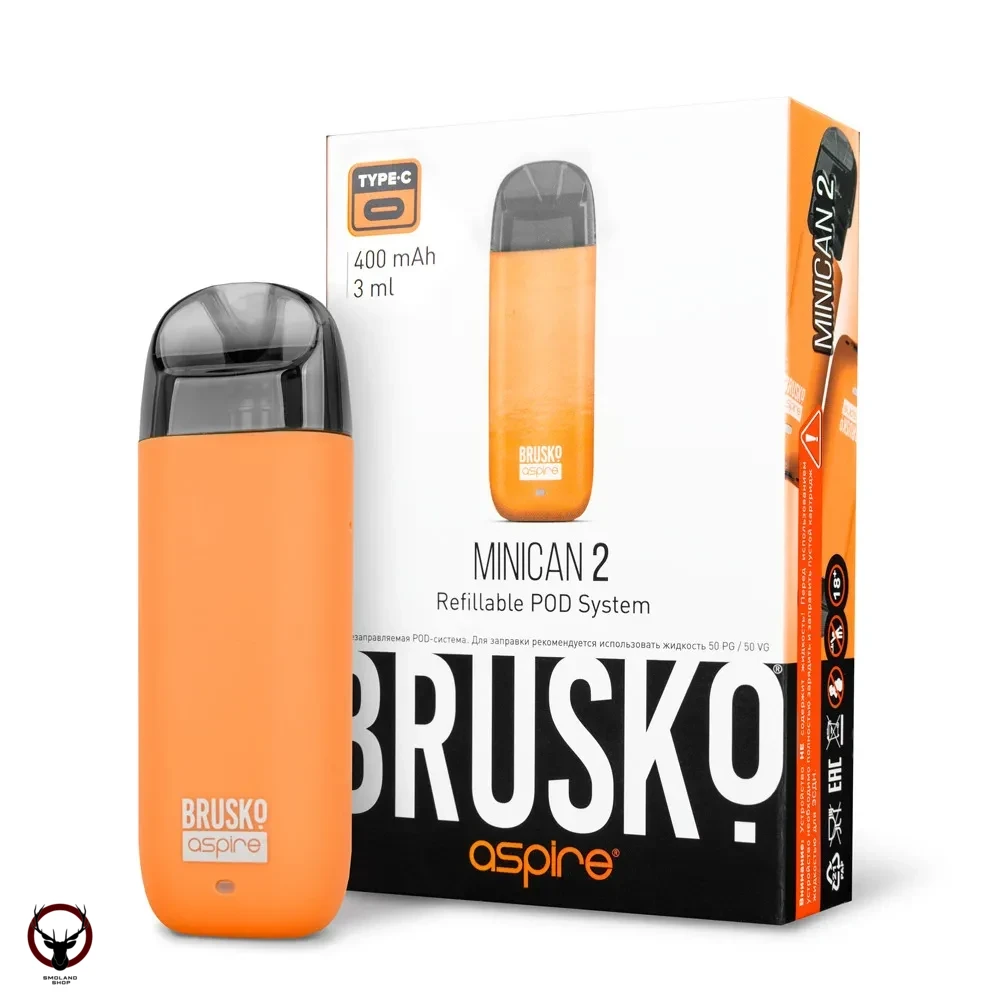 Электронная система BRUSKO Minican 2 (400 mAh) оранжевый