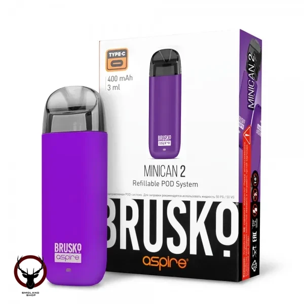 Электронная система BRUSKO Minican 2 (400 mAh) фиолетовый