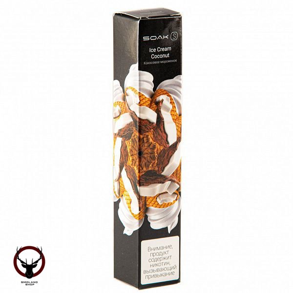 Электронная сигарета SOAK S Ice Cream Coconut 2500 затяжек
