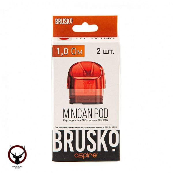 Картридж к электронной системе BRUSKO Minican красный (2шт.) 1,0