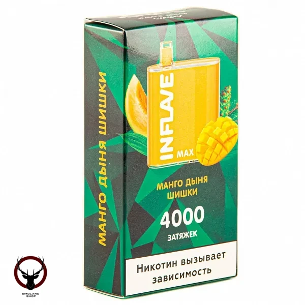 Электронная сигарета INFLAVE MAX Манго-Дыня-Шишки (4000 затяжек)