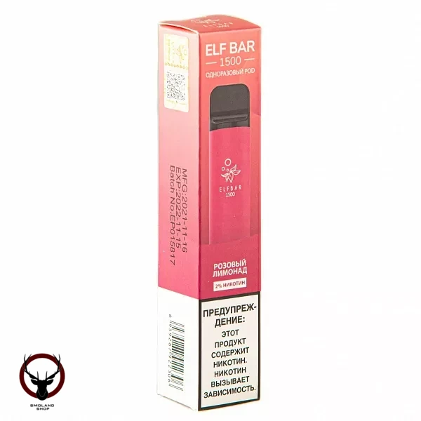 Электронная сигарета ELF BAR Pink Lemonade (1500 затяжек) 20 мг