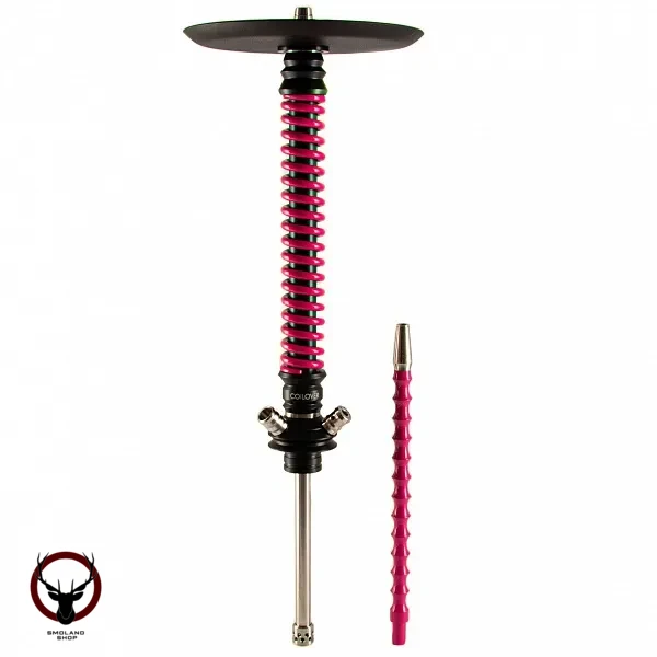 Кальян MAMAY CUSTOMS Coilovers чёрный-фуксия (грав. Дино) (без колбы)