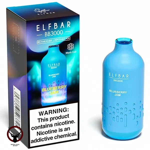 Электронная сигарета ELF BAR BB Blueberry Jam (3000 затяжек) 20 мг