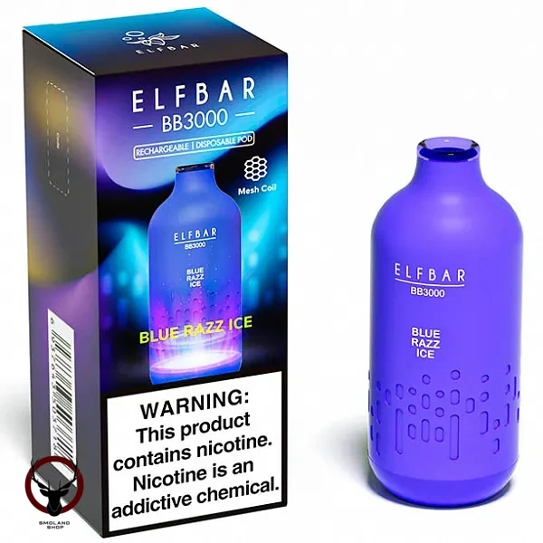 Электронная сигарета ELF BAR BB Blue Razz Ice (3000 затяжек) 20 мг