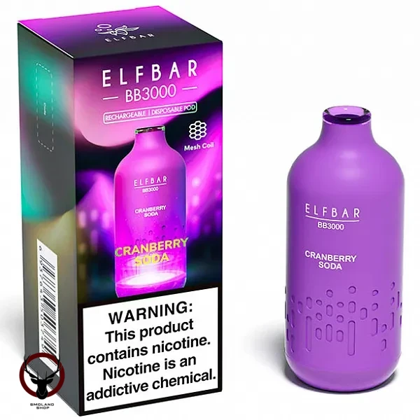 Электронная сигарета ELF BAR BB Cranberry Soda (3000 затяжек) 20 мг