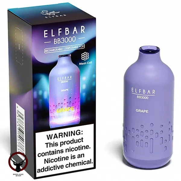 Электронная сигарета ELF BAR BB Grape (3000 затяжек) 20 мг